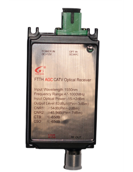 Receptor optic FTTH AGC CATV 1550nm