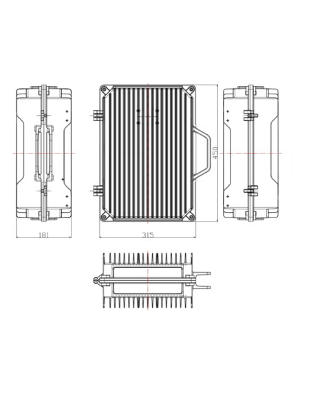 CRF-L18-S43 LTE1800 Single Band Repeater 43dBm Gain 90dB, Output 43dBm