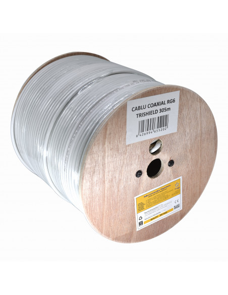 Cablu coaxial RG6 trishield, 305 m