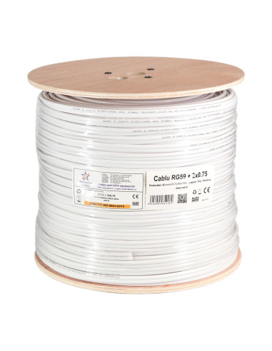 Cablu coaxial RG59 + 2x0.75