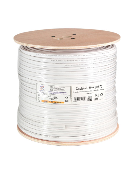 Cablu coaxial RG59 + 2x0.75