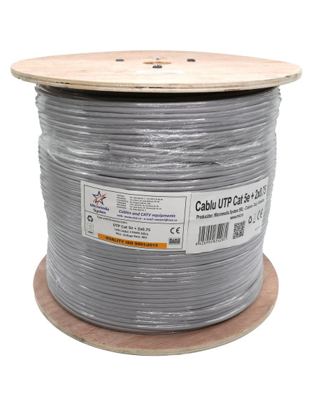 Cablu de date UTP CAT5E, 2X0,75 mm, MST, ROLA 305M